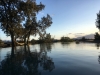 Coucher de soleil à la piscine